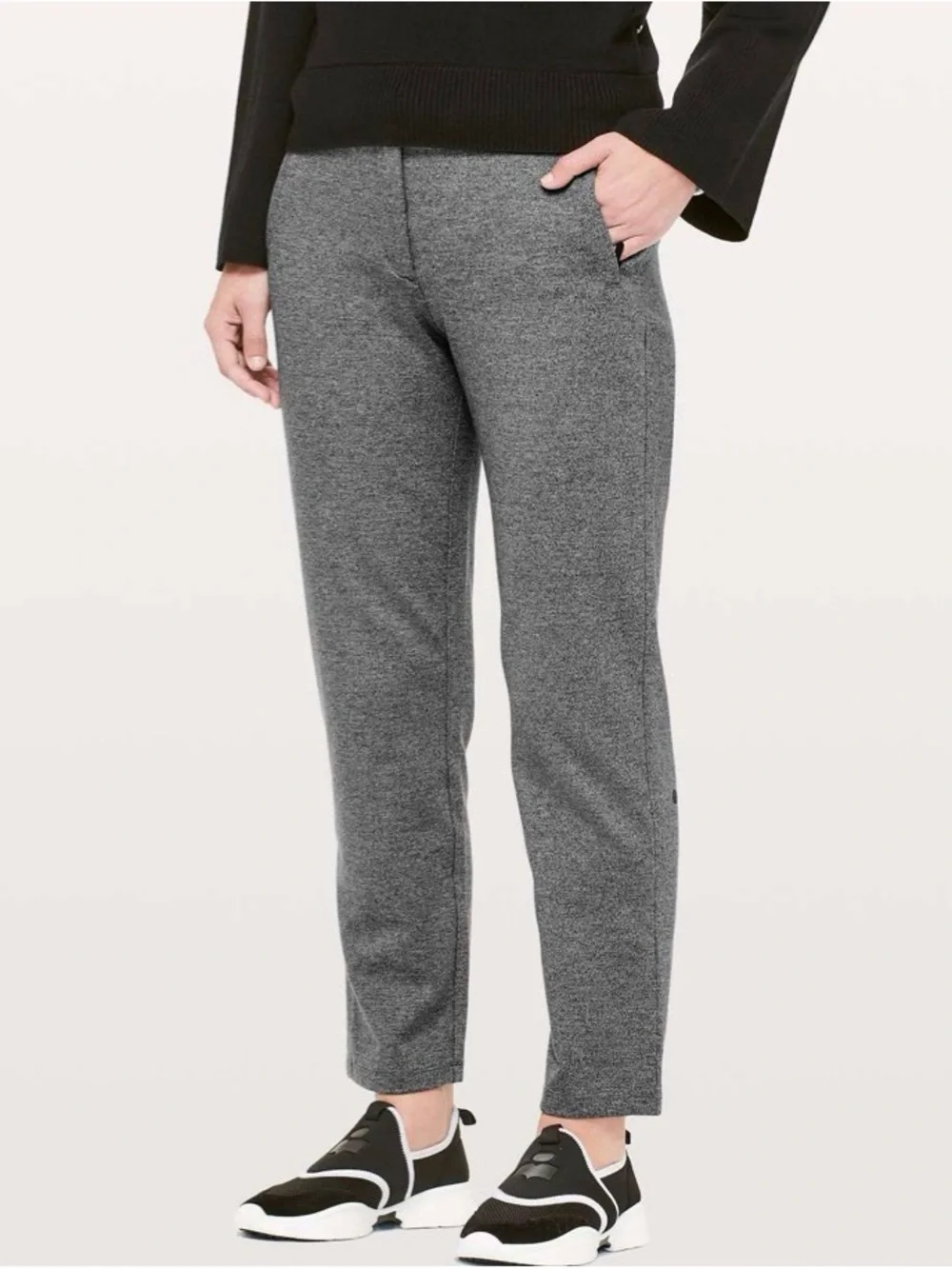 lululemon athletica Gray Straight-Leg Knit Pants